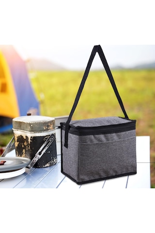 Dolıty Soğutucu Tote Çanta Omuz Askılı Alışveriş Gri Gri