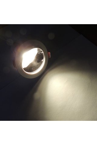 Beyaz Krom Çiftli Sıva Altı Spot Cob Led Armatür GU10 5W Gün Işı