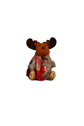 Noel Arifesi Elma Hediye Çantası Paketleme-oturan Geyik