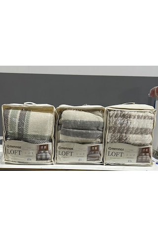 Merinos Loft 2 Parça Battaniye Seti Anna Mint Mınt
