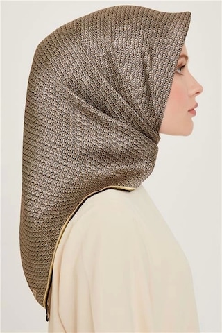 Armine Sura Saf İpek Eşarp 9250d 31 Kahverengi
