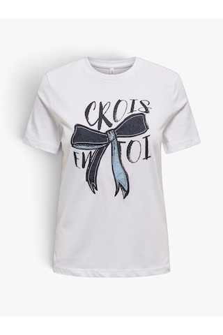 Only Onlemma Lıfe Reg S/s Lady Top Jrs Kadın Bright White T-shirt - 15329752