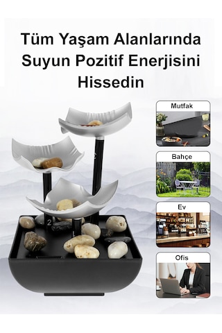 Greentech Dekoratif Masaüstü Işıklı Mini Şelale Gt-df01