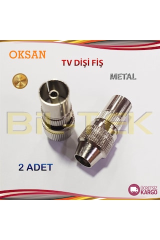 Oksan Metal Tv Dişi Fiş 2 Adet