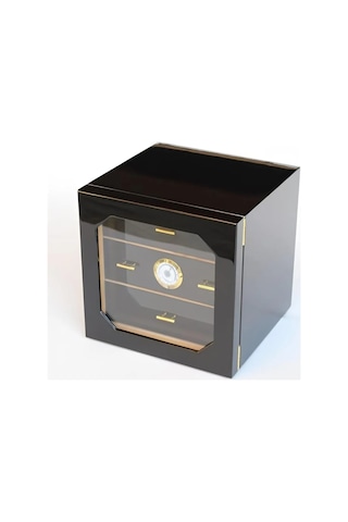 Parmida Humidor Puro Saklama Kutusu Üç Çekmeceli - Siyah