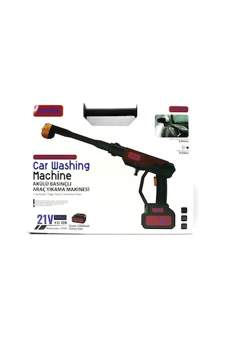 Ahma A-130 Oto Ve Araç Yıkama Makinesi 135w 12000 Mah 21v 0.62bar 19000 Rpm Şarjlı Yedek Bataryalı