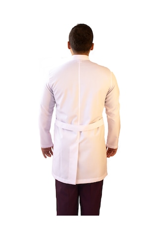 Vayteks Hakim Yaka Orta Boy Beyaz Erkek Doktor Öğretmen Laboratuvar ÖnlüğÜ Beyaz