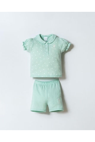 U.S. Polo Assn. U.s. Polo Assn Kız Bebek 2 Li Şort T-şhirt Takım Nil-2342 Nil