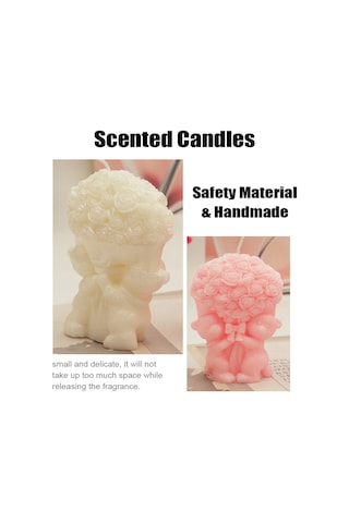 Yifomall Romantik Ayı Şekilli Soya Mumu - Uzun Süren Koku & Dekoratif Hediye