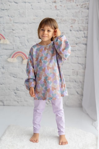 Zeyland Kız Çocuk Desenli Bluz Ve Tayt Takım-lıla Lila