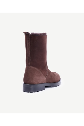 Yargıcı İçi Kürklü Deri Uzun Bot 25kkay4020x 003 Kahverengi