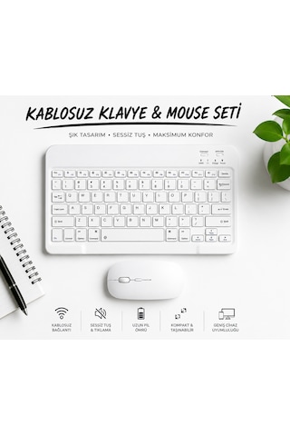 Klavye & Mouse Seti Akıllı Cihazlar İçin Mükemmel Uyum Windows Android Apple Uyumlu iOS Diğer