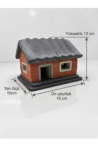 İlk Mini Evim 62 Parça Minyatür Tuğlalı Küçük Ev Tasarımlı Eğitici Yapı Oyuncak İnşaat Seti