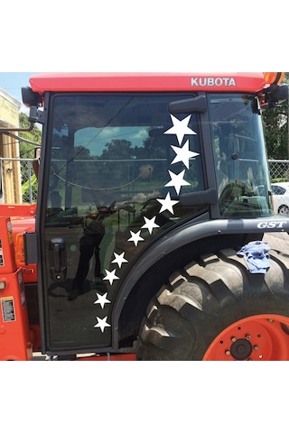 Traktör Yıldız Sticker Seti, Traktör Kapı Sticker Çift Kapı (22 Yıldız)