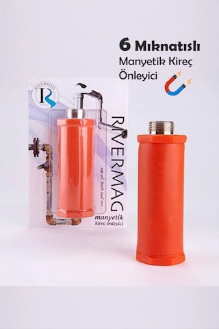 Rivermag Güçlendirilmiş 6 Mıknatıslı N52 Manyetik Kireç Kırıcı Önleyici 3/4 Beyaz Eşya Banyo Tesisatı
