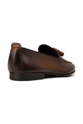 Deery Erkek Kahverengi Hakiki Deri Püsküllü Loafer - 01701mkhvc92