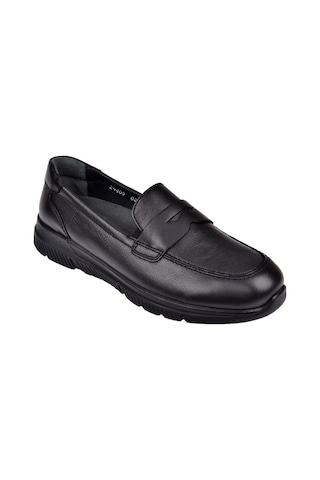 Forelli Hakiki Deri Comfort Makosen Kadın Ayakkabı For-gola Siyah Siyah