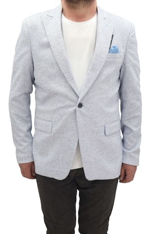 Twenhil Dmctekstil Erkek Ckt-203 Desenli İtalyan Kesim Dar Kalıp Tek Düğme Blazer Ceket Mavi