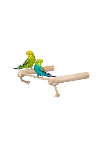 X-perk Ağaç İpli Kuş Tüneği Jüt Halatlı Tünek 2 Li Set Boy 15 Cm Çap 20 Mm