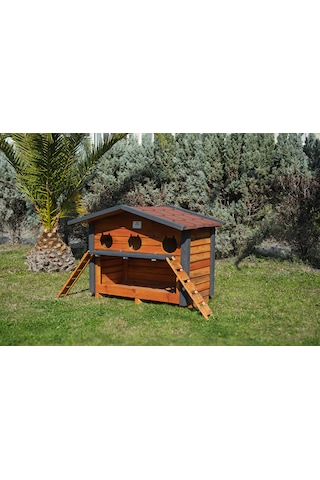 3 Yuvalı Kedi Evi Mamalıklı