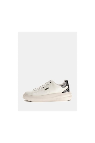 Guess Elbina10 Kadın Beyaz/gümüş Deri Sneaker Flfe10ele12-whısı Beyaz/gümüş