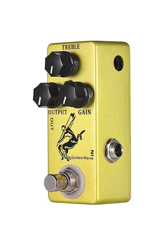 Moskyaudio Golden Horse Gitar Overdrive Efekt Pedalı Full Metal Sarı