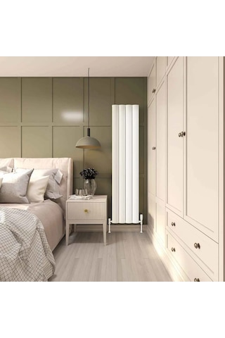 Lojimax Alüminyum Dekoratif Radyatör Opriment 600x828mm 8 Dilim Dokulu Beyaz 560 W Yüksek Isıl Güç