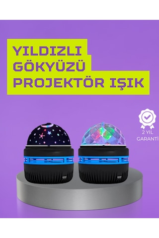 Usb Li Yıldız Projektör Lamba Döner Galaxy Işık Şovu, Çocuk Ve Yetişkin Uyku Lambası - Lisinya