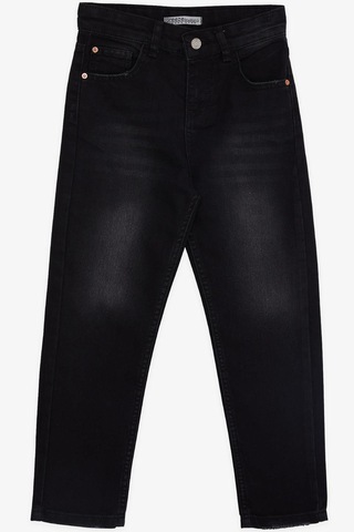 Breeze Kız Çocuk Kot Pantalon Cepli 10-14 Yaş, Siyah Siyah