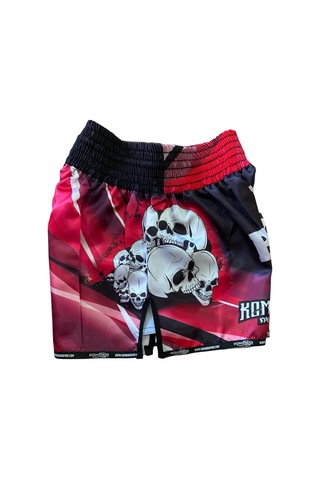 Dijital Özel Tasarım Kıck Boks Şort Djt-105 Beyaz - Kırmızı