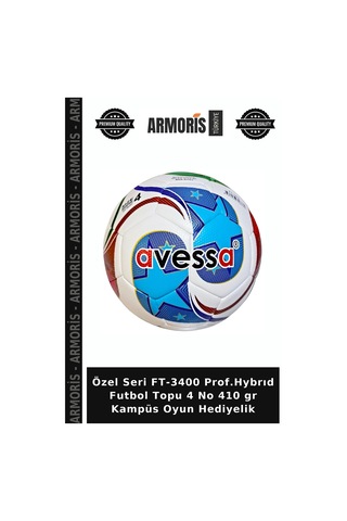 Özel Seri Ft-3400 Prof.hybrıd Futbol Topu 4 No 410 Gr Kampüs Oyun Hediyelik Çok Renkli