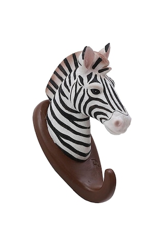Suntek Yaratıcı Duvara Monte Askılı Ev Dekor Zebra Hayvan Kafası Askı Çok Renkli