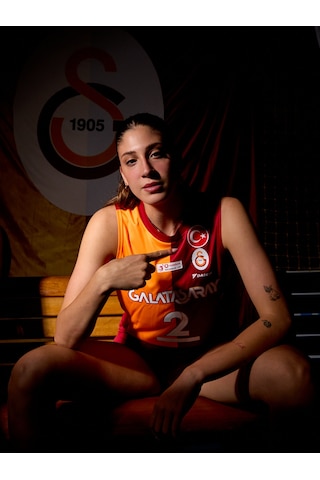 Gsstore Galatasaray Puma 2025/2026 Kadın İç Saha Parçalı Voleybol Forma 78789901 Sarı - Kırmızı