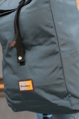 Discovery Icon Roll Top Sürdürülebilir Unisex Sırt Çantası Mavi 3