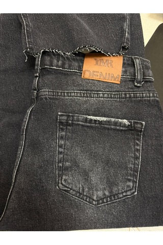 Ymr Moda Füme Barrel Balon Paça Kadın Jeans 26484