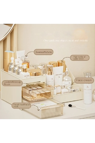 Maoyaya Şeffaf Çekmece Tarzı Makyaj Kutusu Yurdu Organizatör Plastik Çok Renkli, Pratik Dekoratif Kutu Çok Renkli