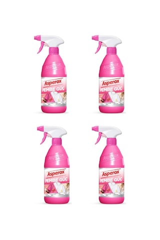 Asperox 650 Ml Pembe Güç Leke Çıkarıcı Sprey Konsantre Formül İle Etkili Temizlik X4