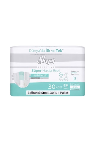 Sleepy Hasta Bezi Small S Beden 30'lu Paket Yetişkin Hasta Bezi