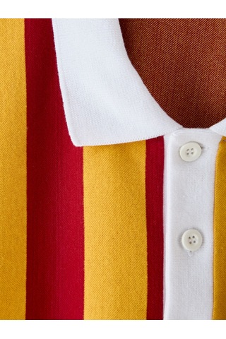 Gsstore Galatasaray Erkek Polo T-shirt E261140 Sarı - Kırmızı