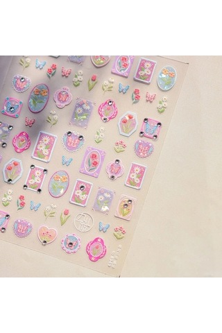 Flybuy Alan Buketi Çiçek Bahar Ilmek Papatya Menekşe 5d Kabartma