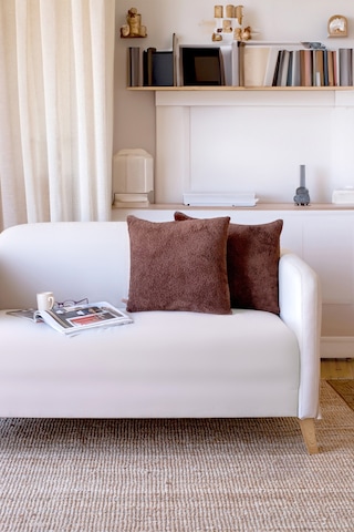 Hamur Teddy Puffy Kırlent Kılıfı 2'li Kahverengi