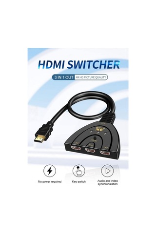 Hdmi Splitter 3 Port Hdmı 4k Ultra Splitter 3 Girş 1 Çıkış Hd Splitter