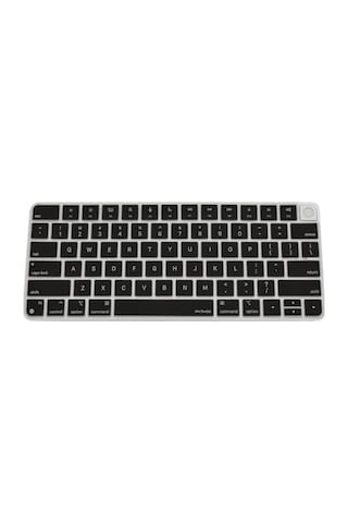 Apple Magic Keyboard 3 A2449 A2450 Us Layout Klavye Koruyucu Touch Id Uyumlu Ultra İnce Ansı Yatay Enter İngilizce Tuş Dizilimi Silikon Kaplama Toz Ve Sıvı Koruma Keyboard Cover Siyah