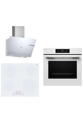 Bosch HJG852YW0T - PKE612FA2E - DWK67PJ20T Elektrikli Ocaklı Beyaz 3 Lü Ankastre Set 676