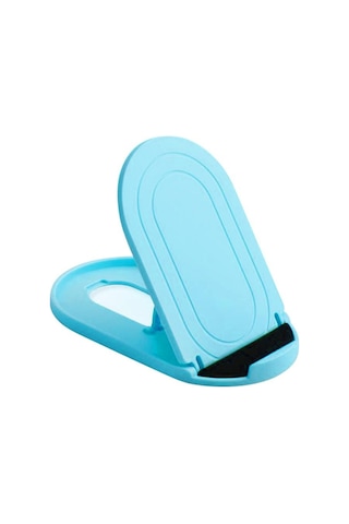 Mavi Vaorlo Ayarlanabilir Mini Telefon Tutucu Masa Standı Telefon Oval Braket Mobil Stand Tutucu