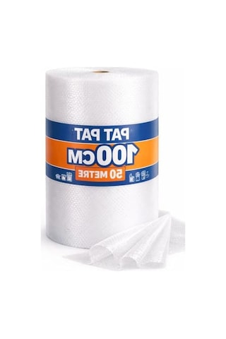 Ambalaj Malzemesi, Pat Pat Naylon, 100cm X 50m, Taşınma İçin Açık Indigo