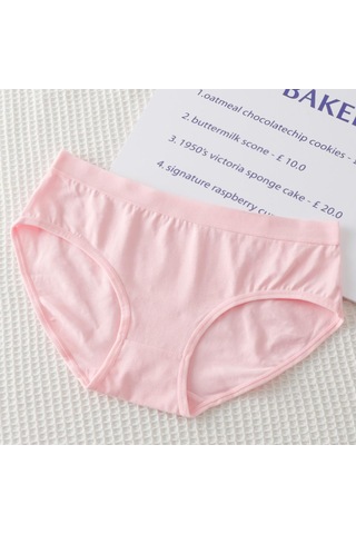 Pembe Kadın Tamamı Pamuklu İç Giyim Trackless Rahat Nefes Alabilir Basit Tatlı Düz Renk Pantolon Pembe