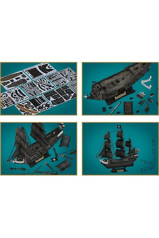 Queen Anne's Revenge 3d Puzzle 293 Parça Led işıklı