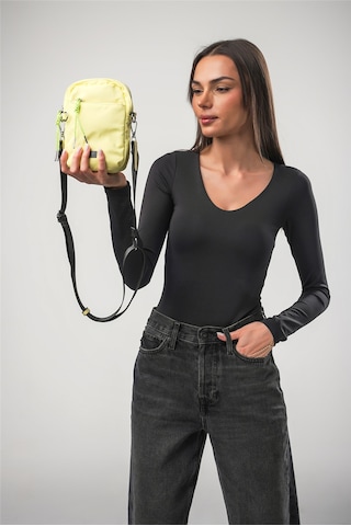 Ççs 18292 Kadın Çapraz Askılı Çanta Sarı