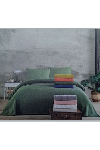 Cottonriver Örgü Tek Pike Gri Tek Kişilik